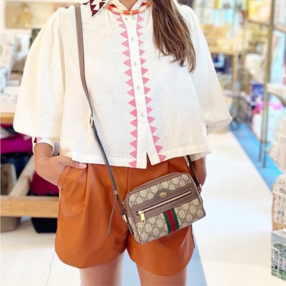 Authentic Gucci Ophedia mini crossbody bag brown supreme canvas - Picture 1 of 16